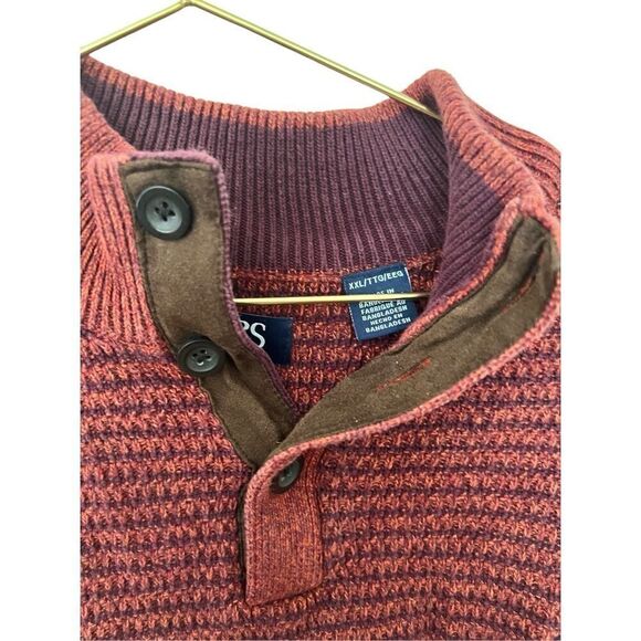 Chaps Men's Classic Fit Twist Button Mock Pullover Knit Sweater XXL - Picture 5 of 8